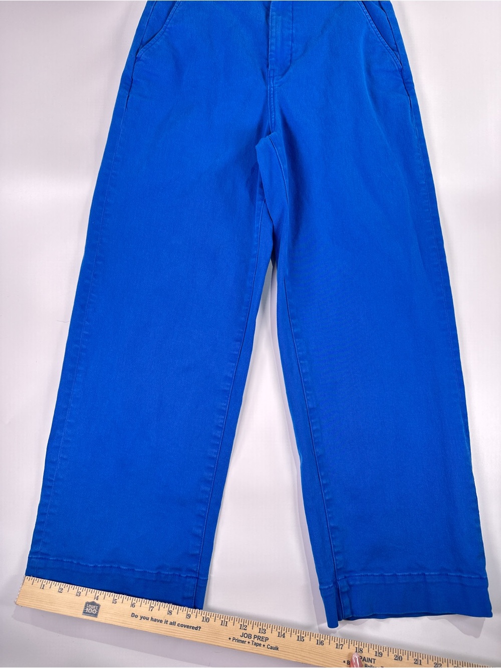 Everlane Utility Wide Leg Crop Pant Bright Blue Organic Cotton Size 6 - Picture 12 of 12